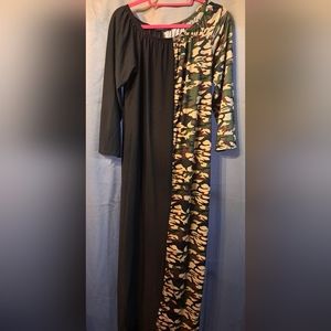 Ashley Stewart Camo Print Colorblock Dress 14/16